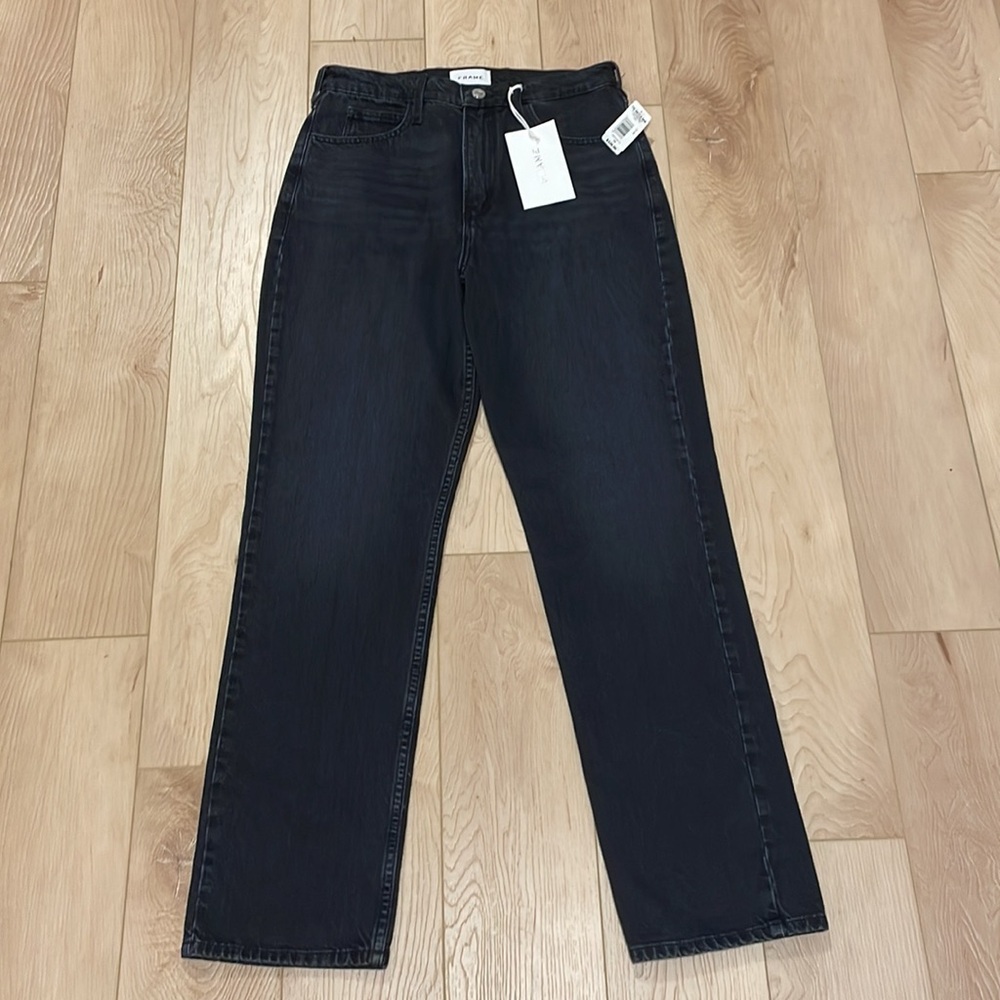 Frame Le High N Tight Straight Jeans, Inkwell, sz 28
